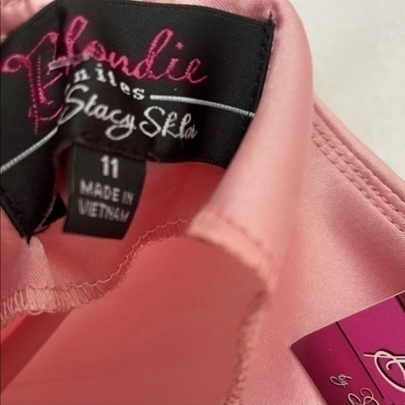 Blondie Nites Halter Neck Lace-Up Back Side Slit Satin Long Dress - Picture 8 of 11